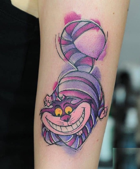 Alice In Wonderland Cat Tattoo