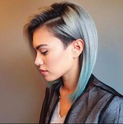 Asymmetric Bob Hairstyle