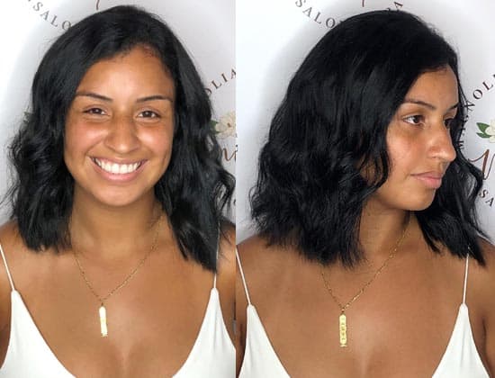 short bobblack wavy hair