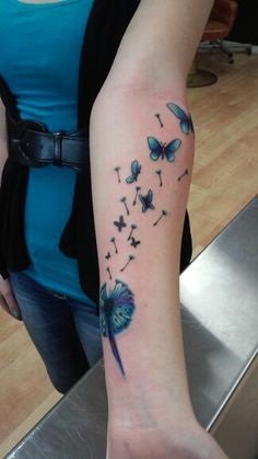 Butterfly With Dandelion Tattoo Ideas