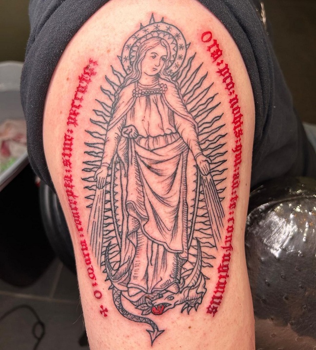 Catholic Virgin Mary Tattoo