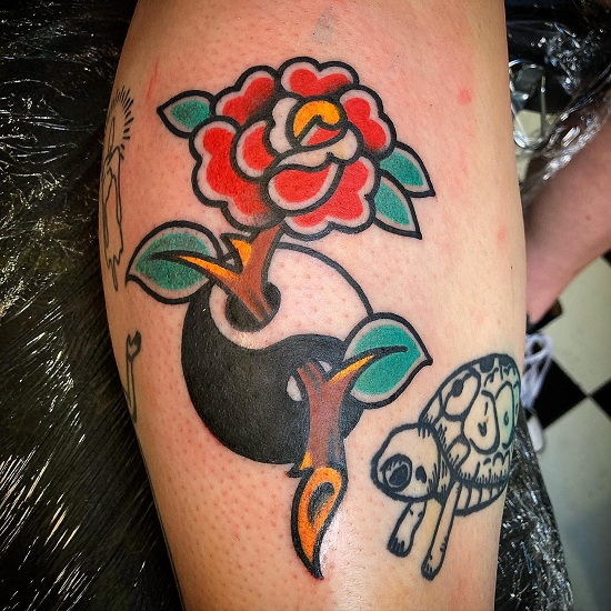 Colourful Yin Yang Tattoo