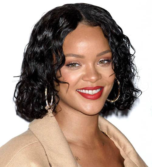 celebrity bob cut curly hair