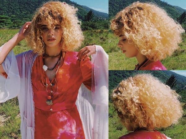 curly short bob