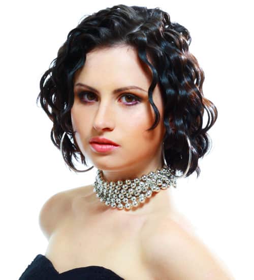 natural curly stacked bob 