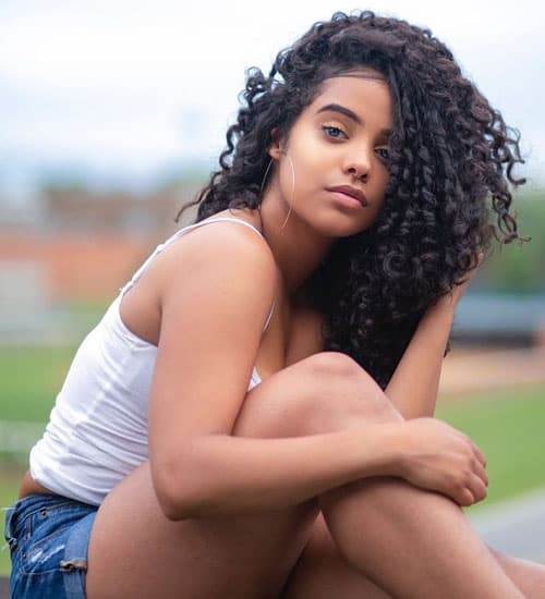 curly long bob