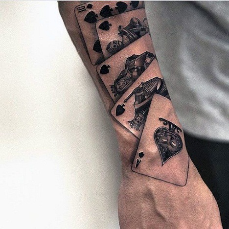 Deck of cards tattoos design