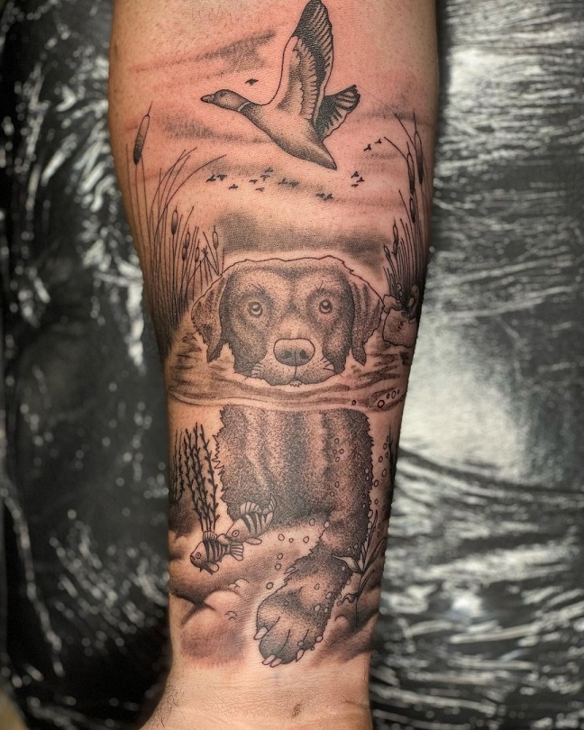 Elaborate Hunting Tattoos For Men