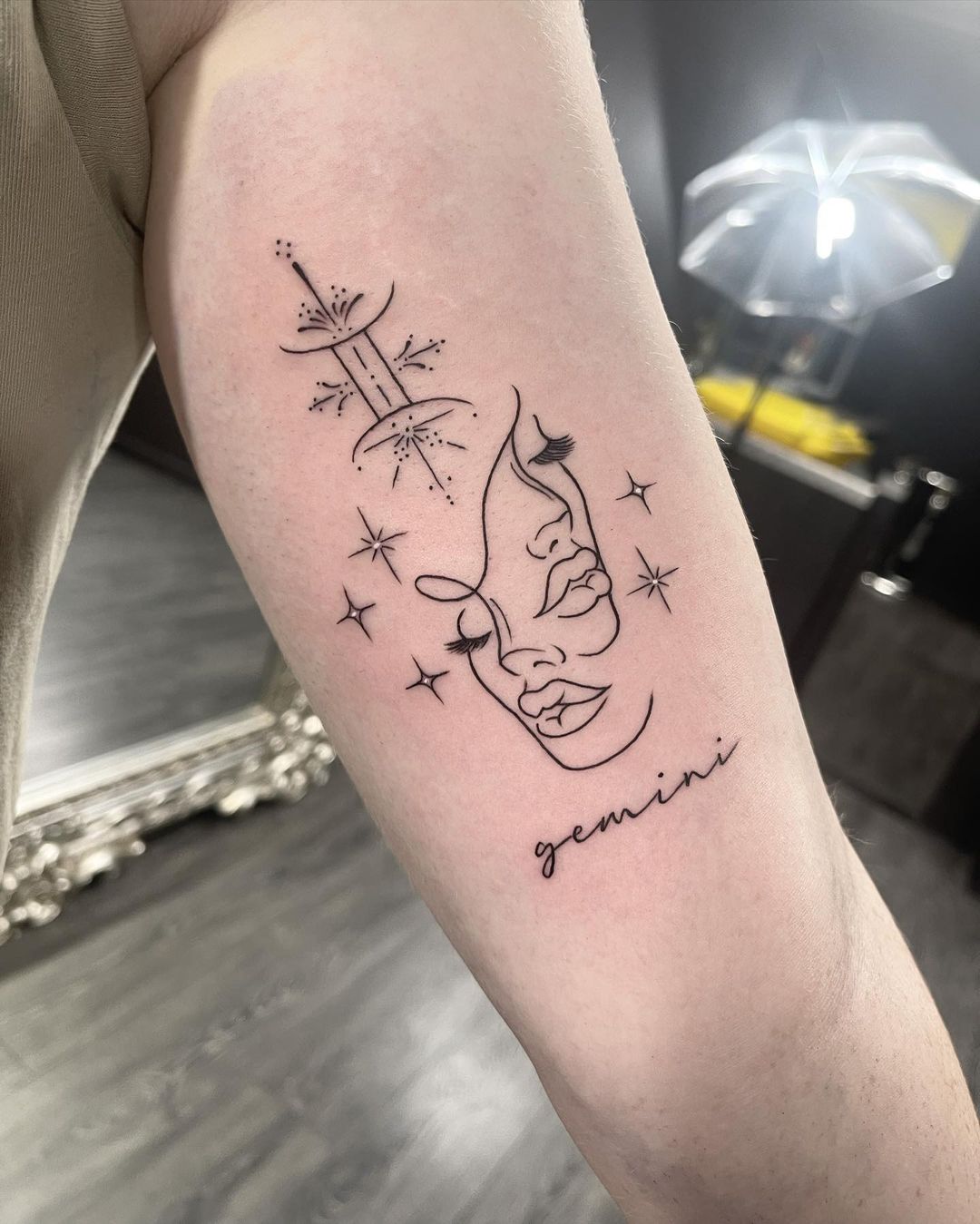 Feminine Gemini Tattoo Design