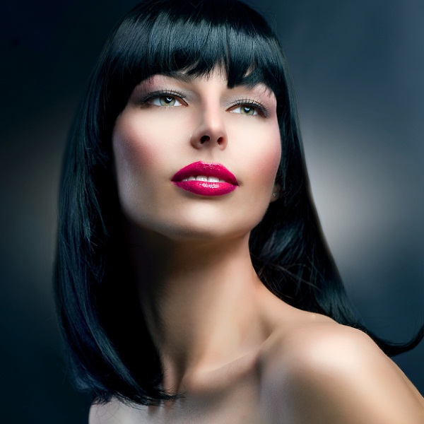bob style hair with fringe