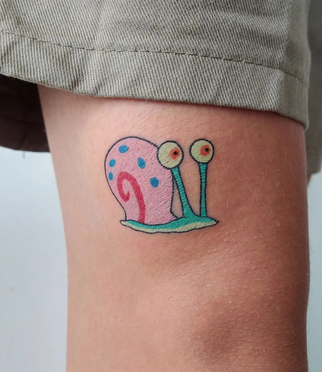 Gary The Snail Tattoo