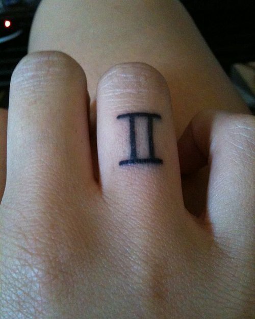 Gemini Finger Tattoo