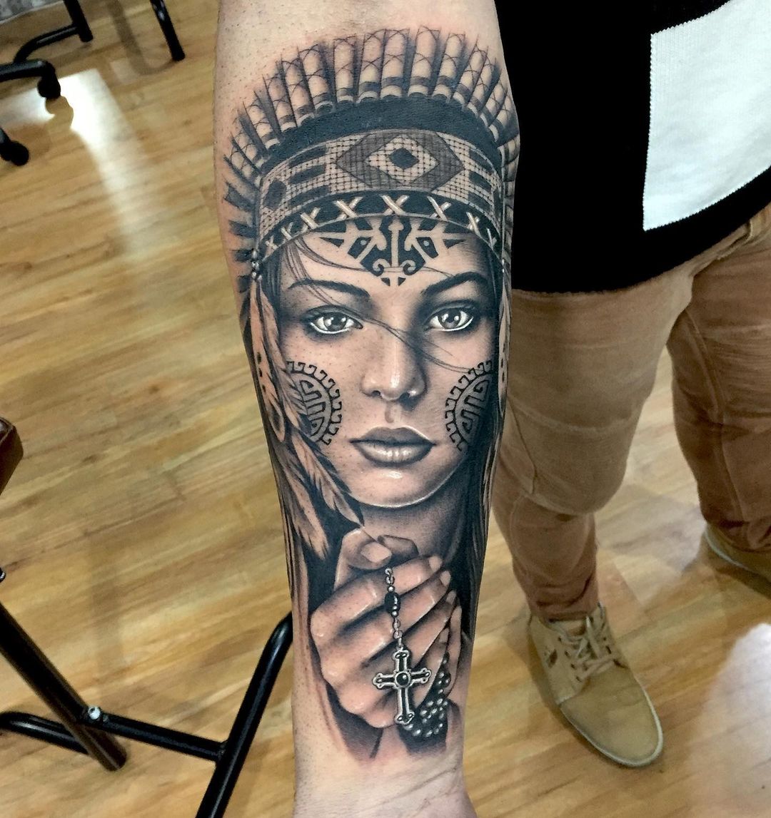 Guardian's Watch Praying Hands Tattoo