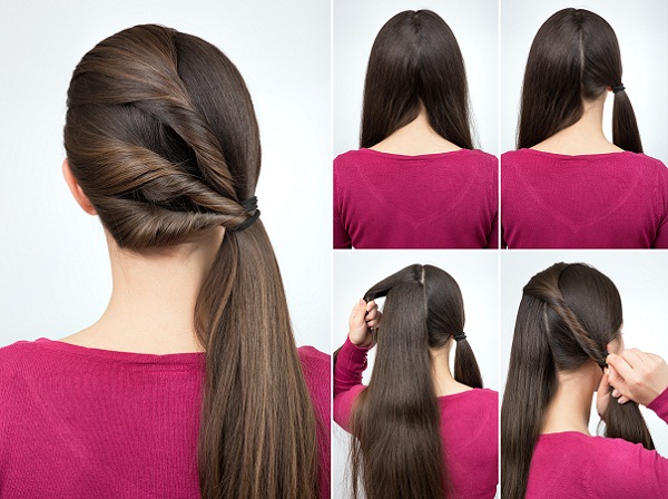 Ponytail with Twisted Hair