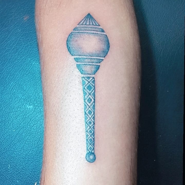Hanuman Mace Tattoo Design