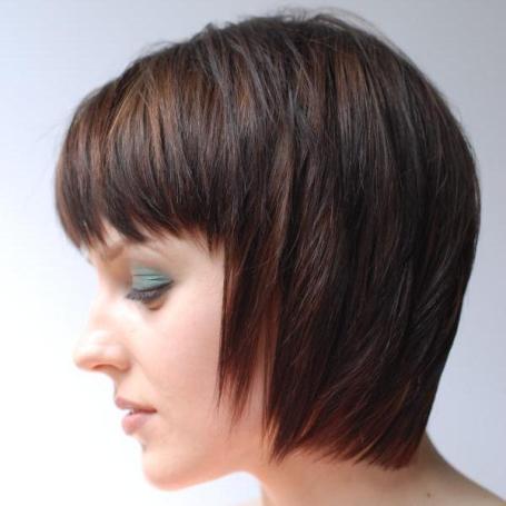 Inverted bob side view