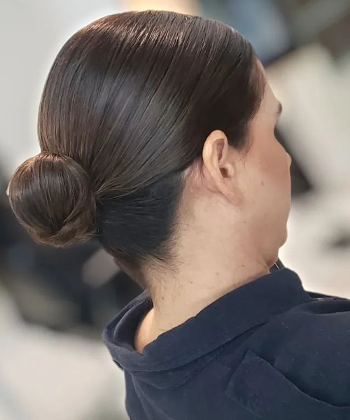 Chignon Slick Back Knot Bun