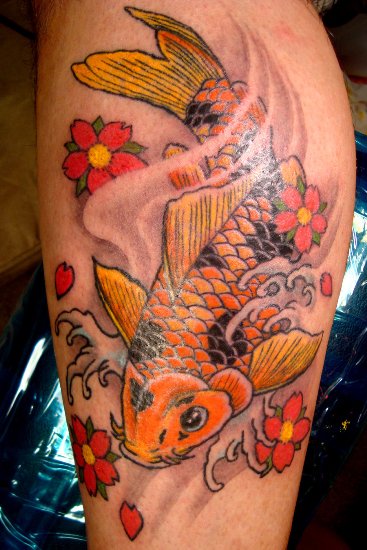 Yellow Koi Fish Art