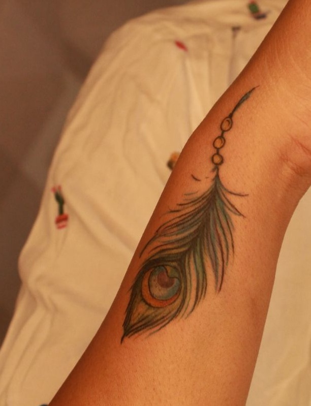 Krishna Mor Pankh Tattoos