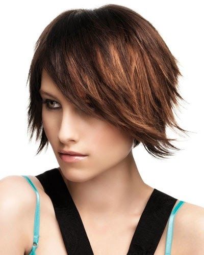 feathered layered bob