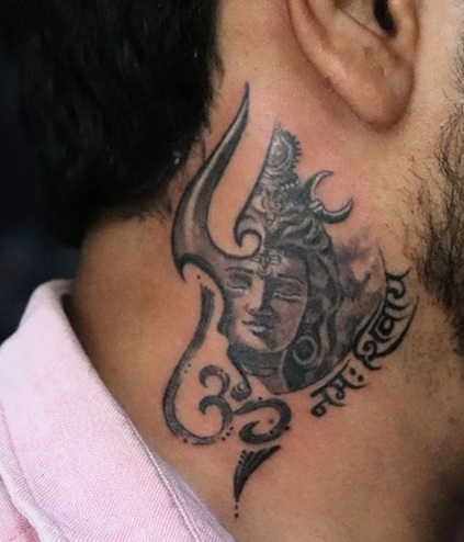 Mahakal Tattoo Neck