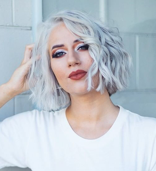 Messy Choppy Blonde Bob Haircut
