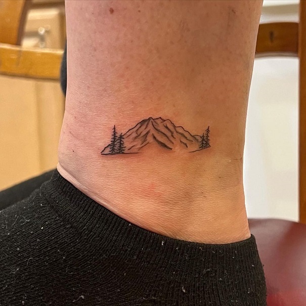 Mountain Ankle Tattoo