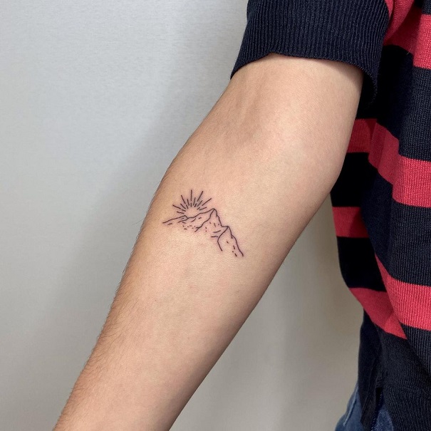 Mountain Sunrise Tattoo