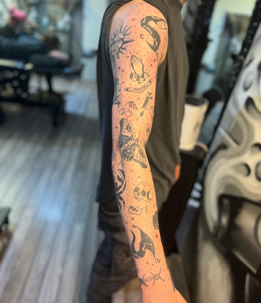 Patchwork Tattoo Sleeve Ideas