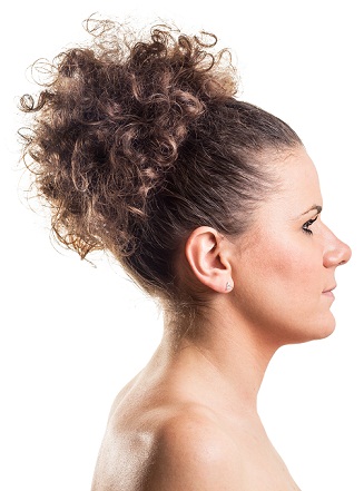 high ponytail short hair