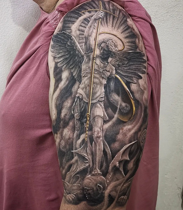 Realistic Catholic Tattoos For Men