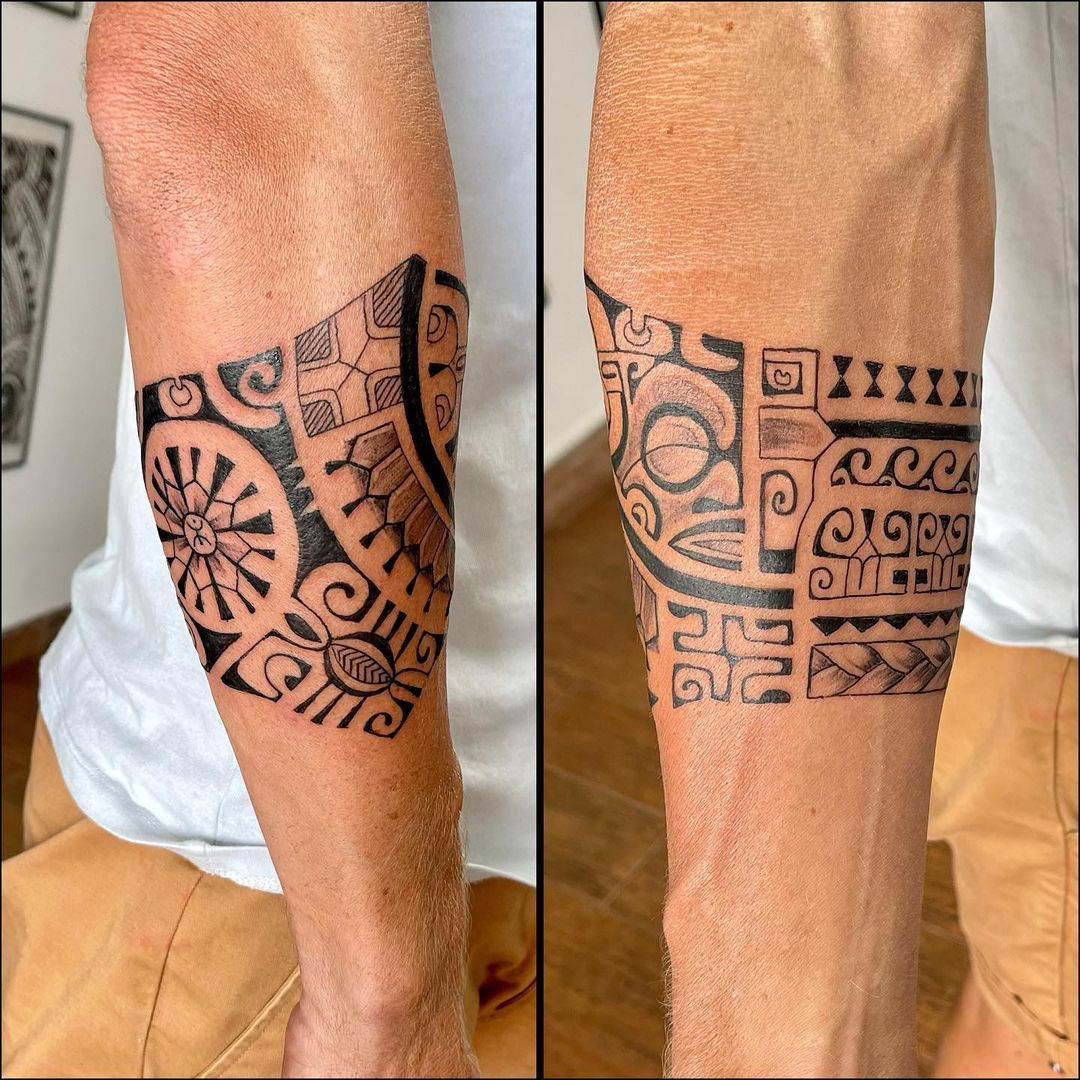 Samoan Band Tattoo With Intricate Tribal Design