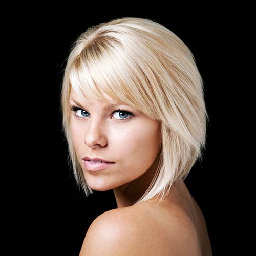 blonde shaggy bob