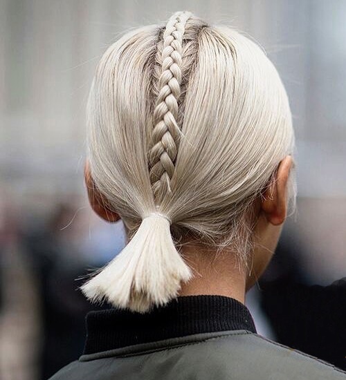 Single Braided Short Ponytail Hairstyles