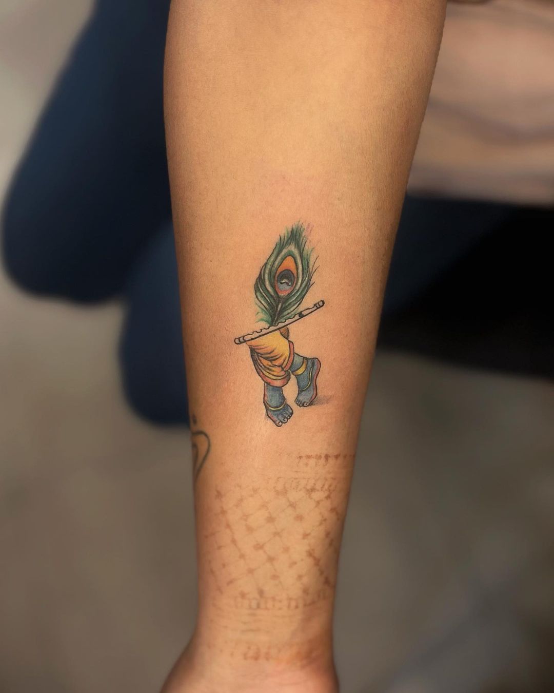Simple Shri Krishna Tattoo