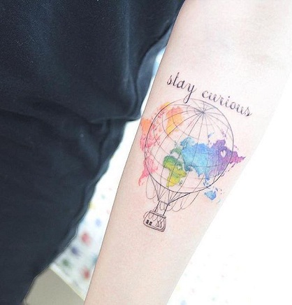 Spectacular World Map Tattoo Designs