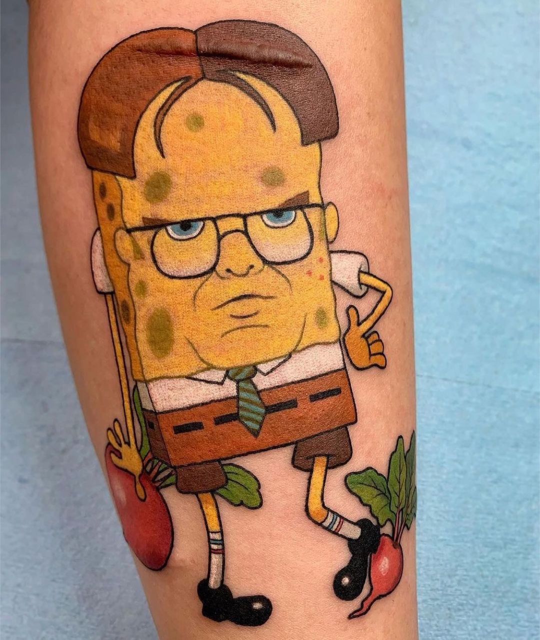 Sponge Bob dwight Tattoo Design