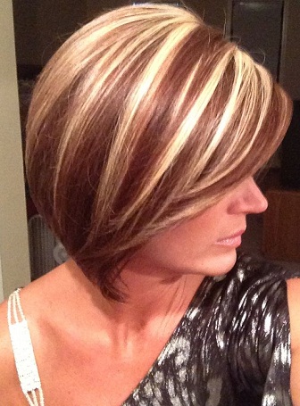 jaw length bob with fringe