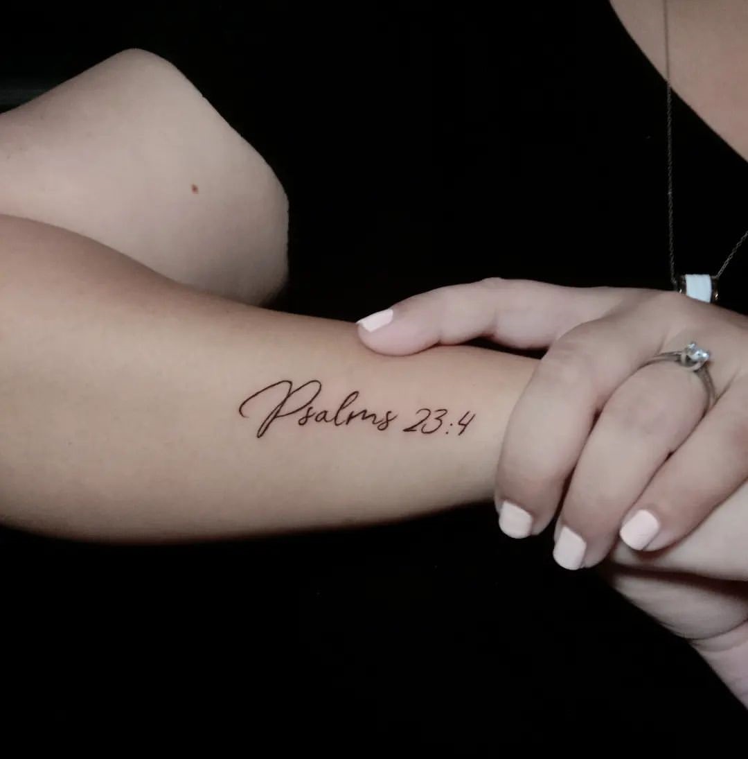 Uncomplicated Bible Verse Tattoo Design