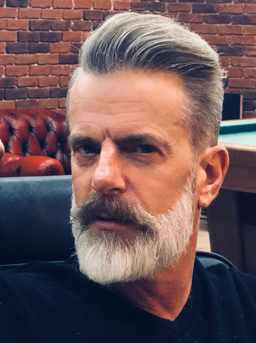 men's haircuts grey hair