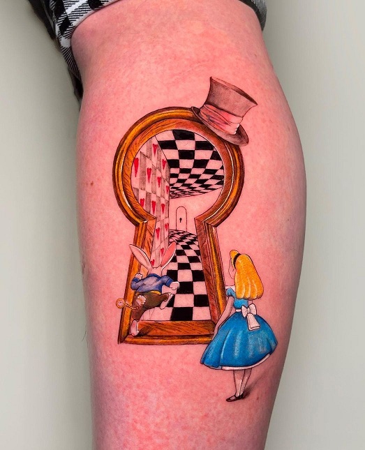 White Rabbit Alice In Wonderland Tattoo
