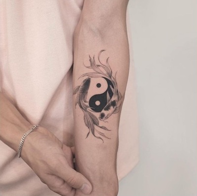 Yin Yang Fish Tattoo