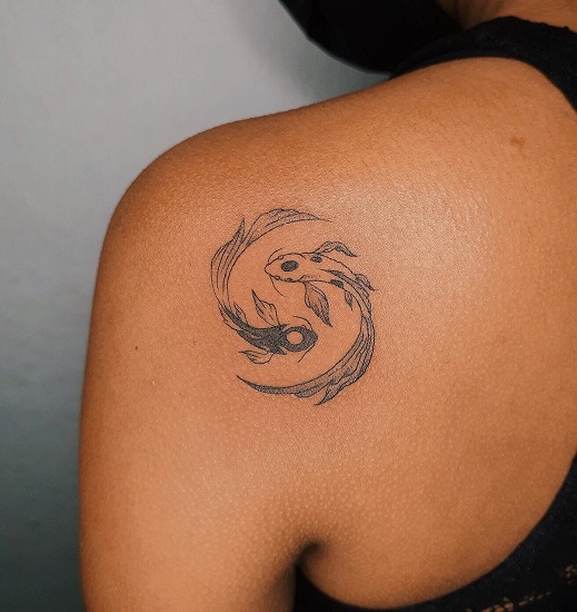 Yin Yang Koi Fish Tattoo