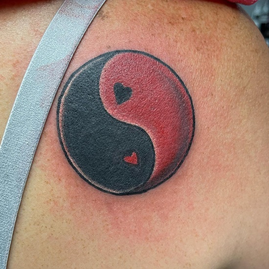 Yin Yang Wave Tattoo