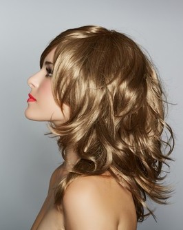 messy wavy hair with bangs