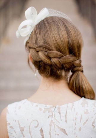 inside out low braid and side ponytail