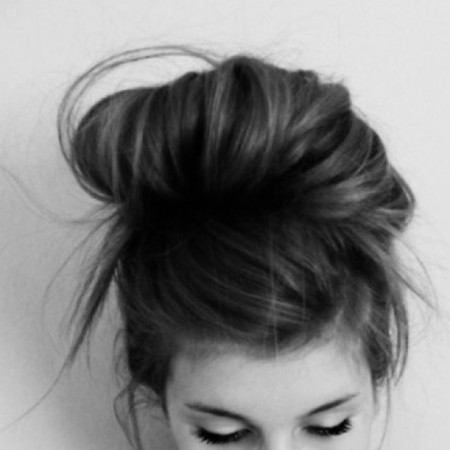 pictures of messy buns black hair