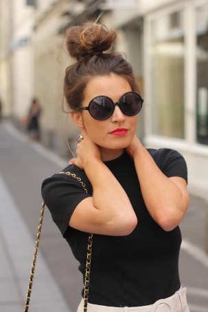messy top bun