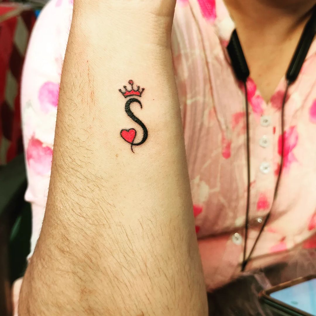 S Initial Tattoo