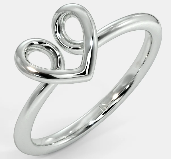 2 Gram White Gold Ring